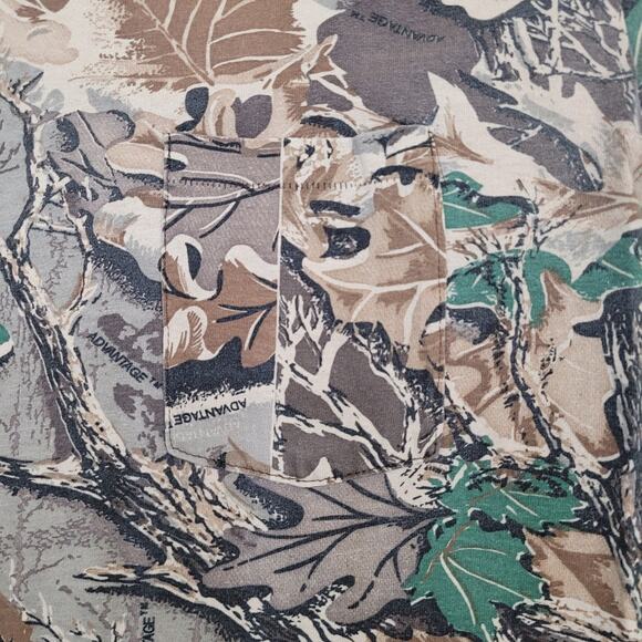 Vintage 90s Red-Head Advantage Camo Shirt Medium 20x26 Green Brown USA - Picture 8 of 14